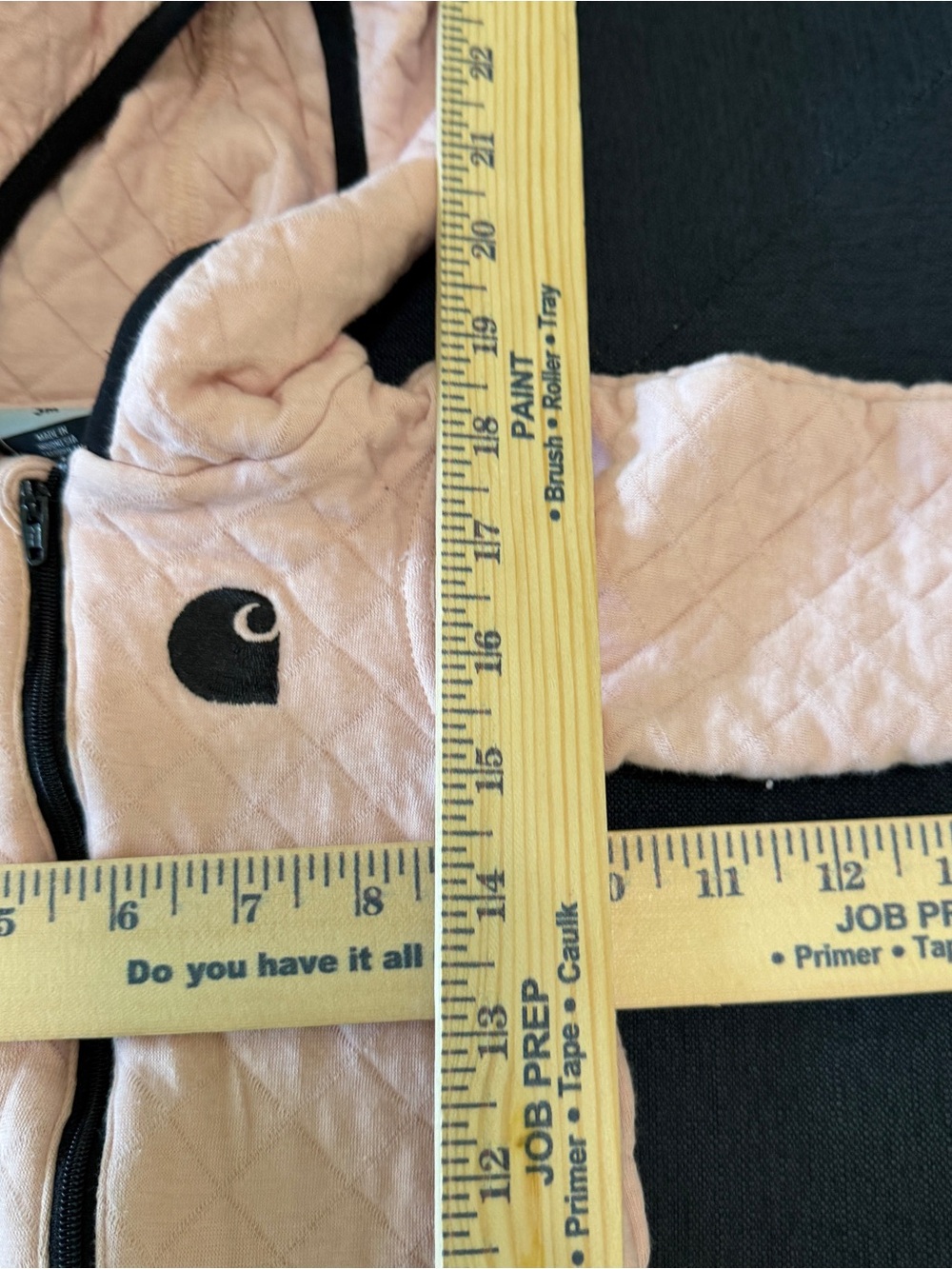 Carhartt 3M Quilted Hooded Pink with Black Zipper Coveralls Sz 3M - Picture 4 of 6